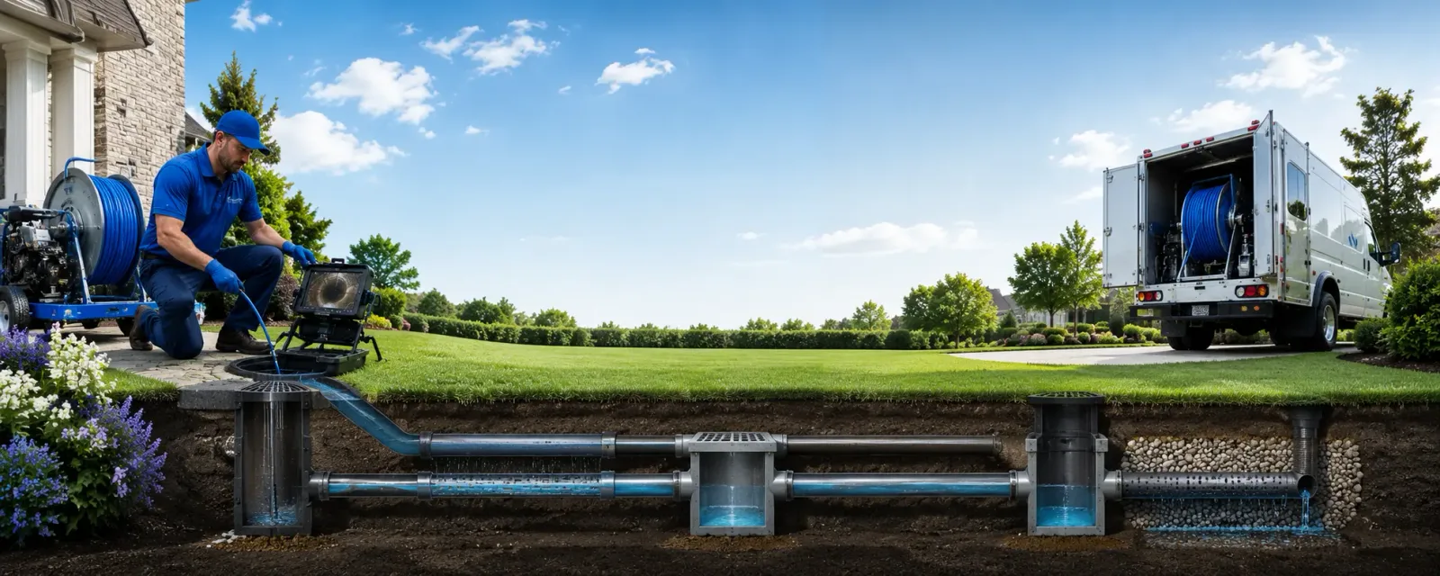 Outdoor drain cleaning information for Hudson, ME